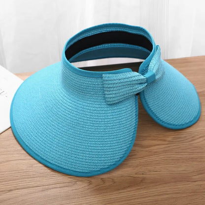 Foldable Straw Sun Hat – Wide Brim Beach & Travel Hat for Women