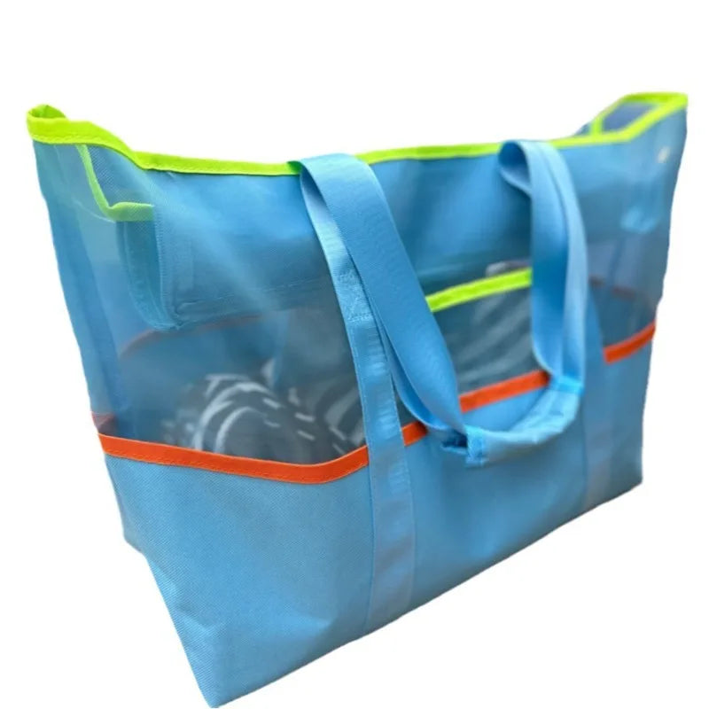 Waterproof Mesh Beach Bag – Swim, Travel & Toiletry Organizer