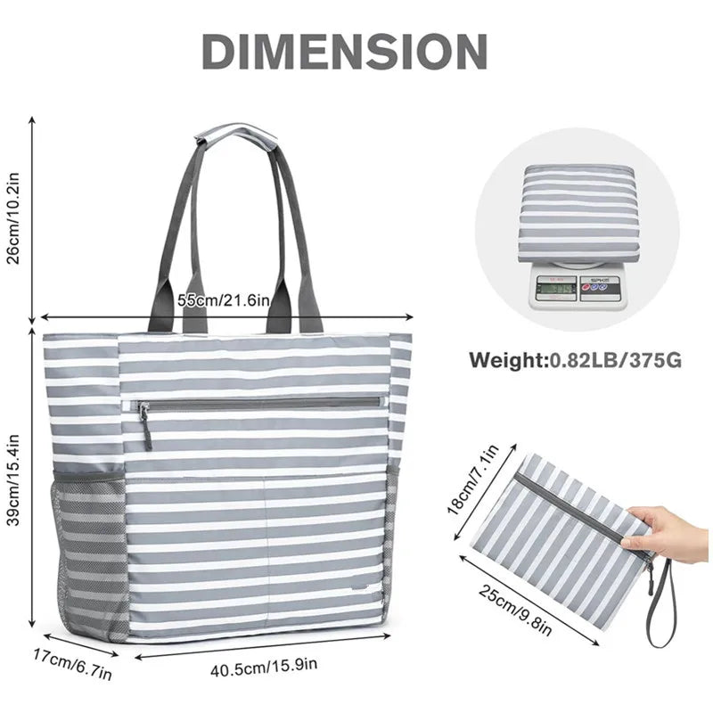 Waterproof Foldable Tote Bag – Beach, Camping & Travel