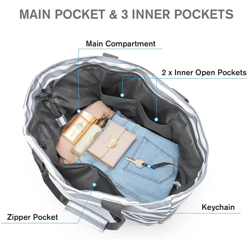 Waterproof Foldable Tote Bag – Beach, Camping & Travel