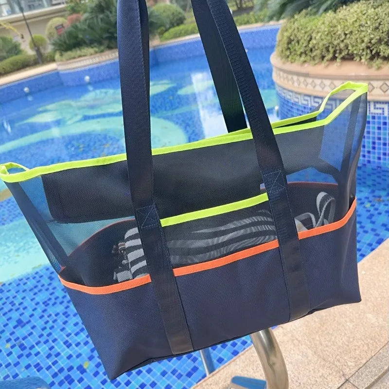 Waterproof Mesh Beach Bag – Swim, Travel & Toiletry Organizer