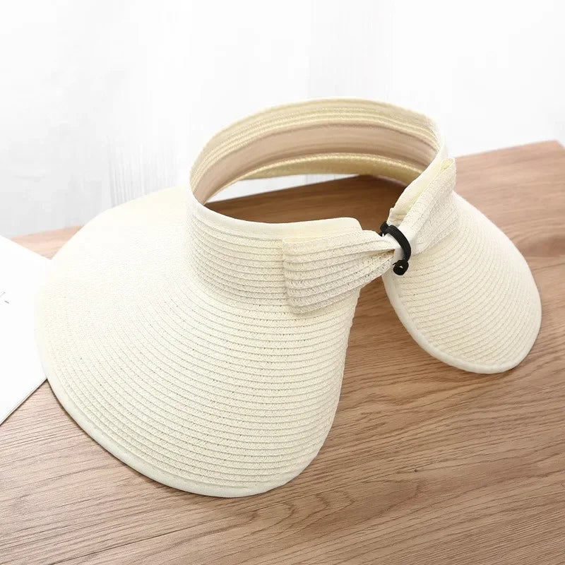Foldable Straw Sun Hat – Wide Brim Beach & Travel Hat for Women