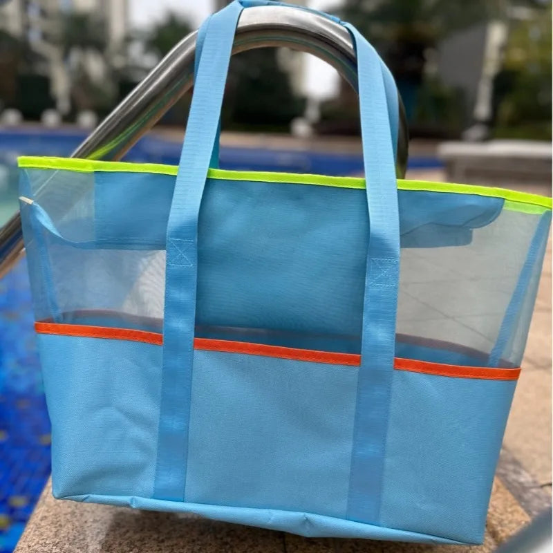 Waterproof Mesh Beach Bag – Swim, Travel & Toiletry Organizer